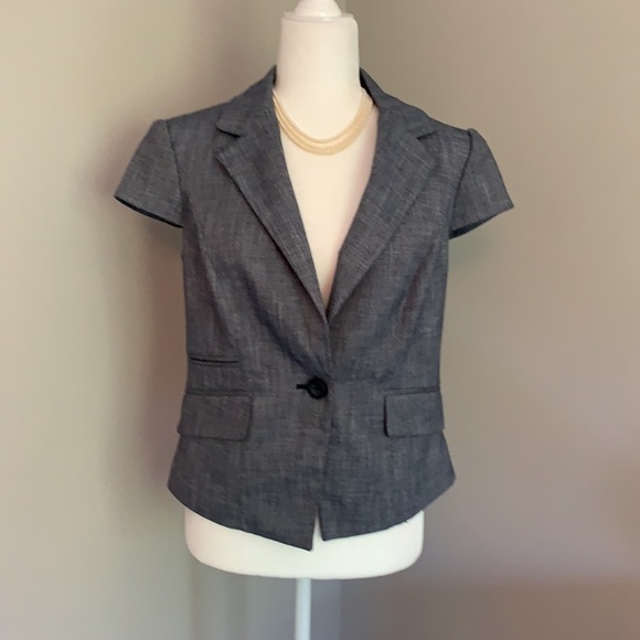 The Limited Gray Short cap-sleeve business jacket - Picture 4 of 10